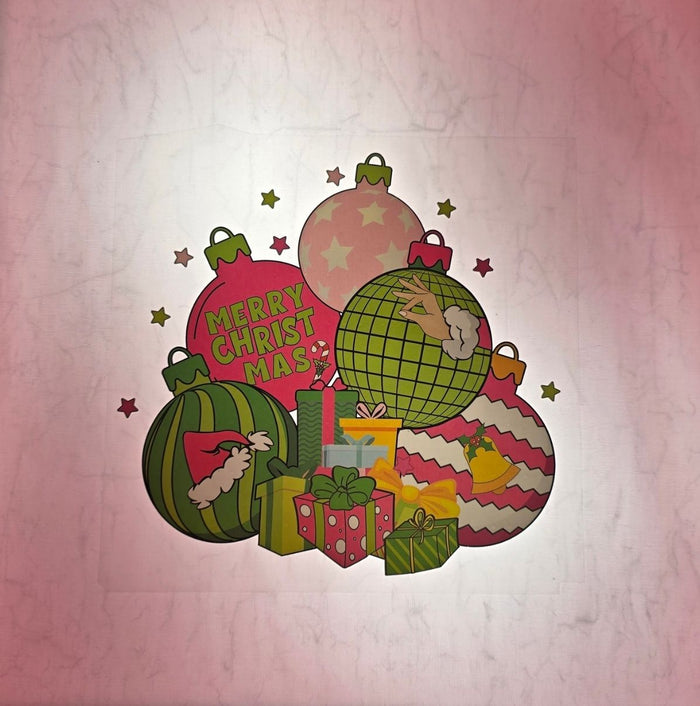Green/Pink Ornaments