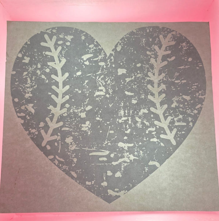 Softball Heart - Distressed